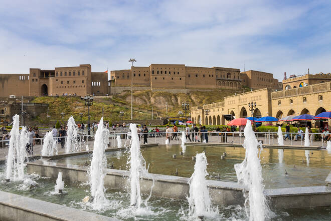 Blick auf die berühmte Zitadelle von Erbil