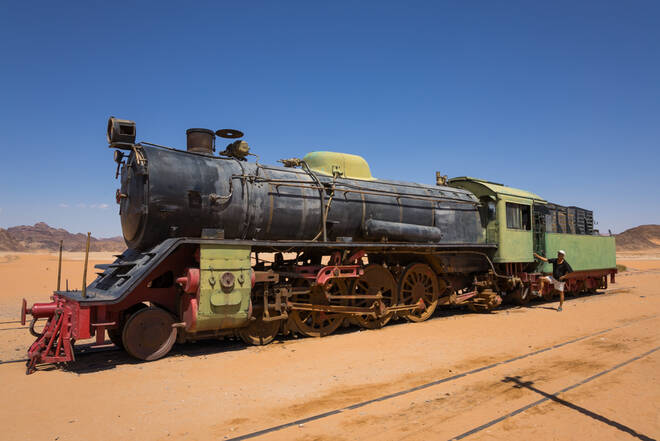 Lockomotive der Aqaba-Bahn aus dem 19. Jahrhundert